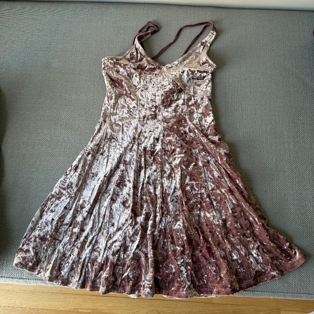 velvety pink mini dress